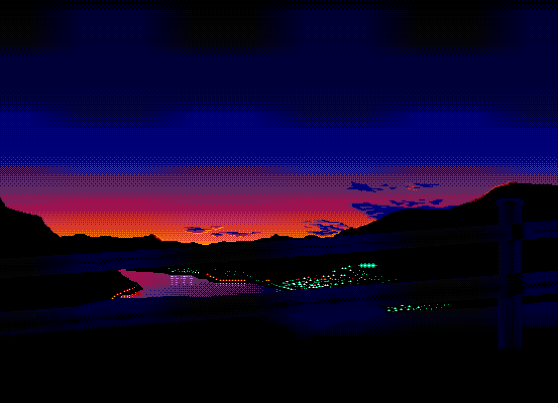 A retro horizon disappearing into the void